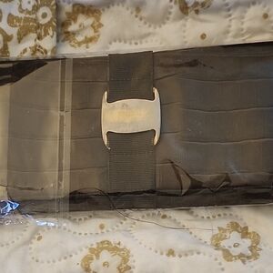 Black Clutch with Gold Accent